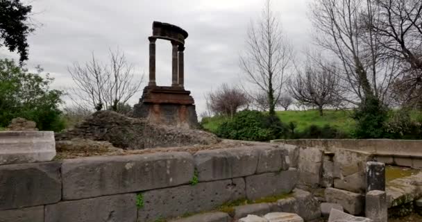 Pompei Itália Data 03182018 Dentro Ruínas Pompeia Itália Parque Arqueológico — Vídeo de Stock