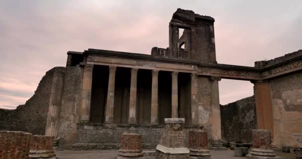 Pompei Italië Datum 03182018 Binnenkant Van Ruïnes Pompei Italië Archeologisch — Stockvideo