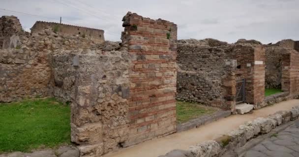 Pompei Italy Date 03182018 Ruins Pompei Italy Archeological Park Naples — Stock Video