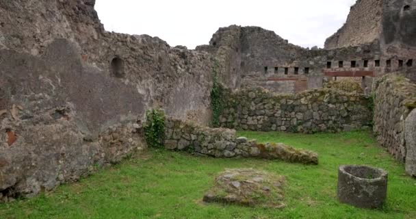 Pompeya Italia Fecha 03182018 Dentro Ruinas Pompeya Italia Parque Arqueológico — Vídeos de Stock