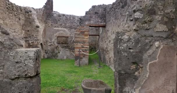 Pompeja Włochy Data 03182018 Wewnątrz Ruiny Mieście Pompeja Włochy Park — Wideo stockowe