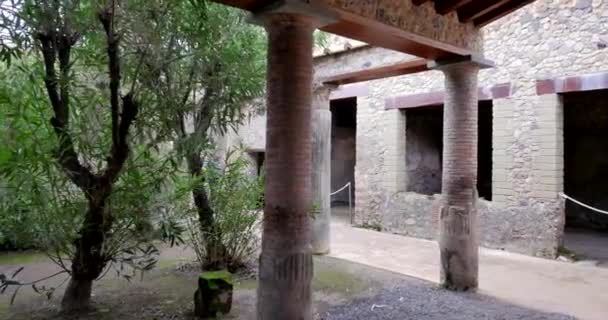 Pompei Italië Datum 03182018 Binnenkant Van Ruïnes Pompei Italië Archeologisch — Stockvideo