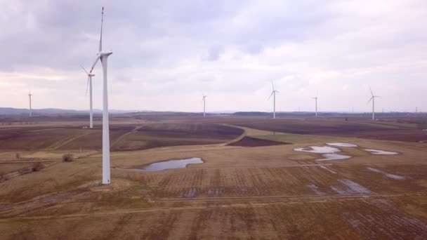 Moinhos Vento Vistos Cima Filmagem Aérea Moinhos Vento Europa — Vídeo de Stock