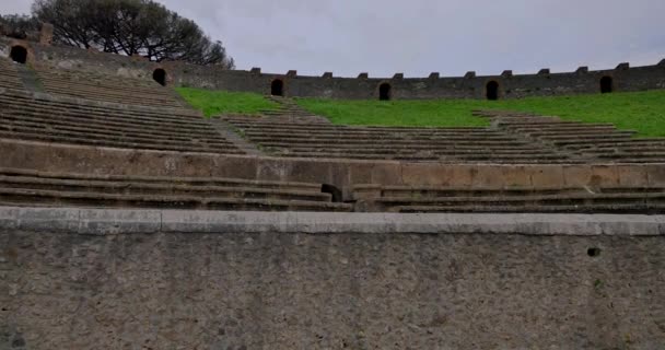 Pompeje Itálie Datum 03182018 Vnitřek Ruin Pompei Itálie Archeologický Park — Stock video