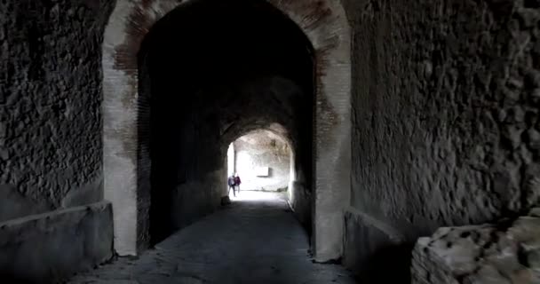 Pompei Italien Datum 03182018 Insidan Ruinerna Pompeji Italien Arkeologiska Parken — Stockvideo