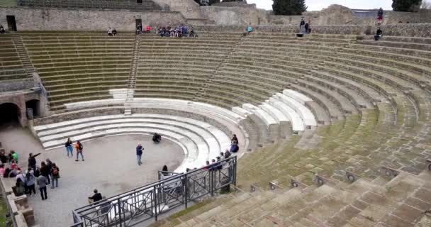 Pompeya Italia Fecha 03182018 Dentro Ruinas Pompeya Italia Parque Arqueológico — Vídeos de Stock