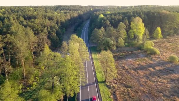 Vista Aérea Carretera Europa — Vídeo de stock