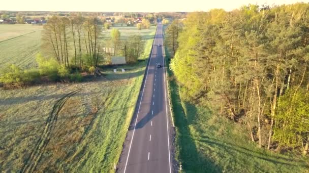 Aerial Shot Road Europe — Stock Video