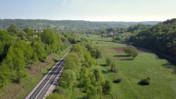 Vue aérienne de la route en Europe .