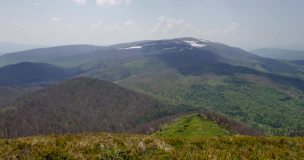 Ουκρανία Για Βουνά Bieszczady Ημερομηνία 04302018 Καταπράσινους Λόφους Uhd Βίντεο — Αρχείο Βίντεο