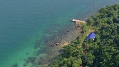Vietnam, Hon Thom Adası 'ndaki Cable Car' dan görüntü.