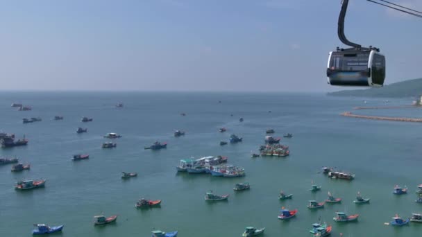 Uitzicht Vanaf Kabelbaan Hon Thom Island Vietnam — Stockvideo