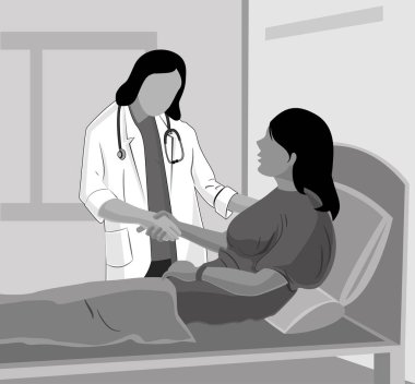 Hasta silüet vektörü ile Doktor