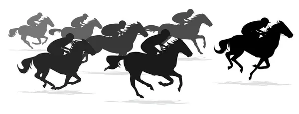 Horsre Racecourse Silhoutte Vector — Stock Vector