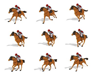 At koşmak döngüsü, animasyon Sprite sayfaları, jokey, çalışma döngüsü, döngü animasyon