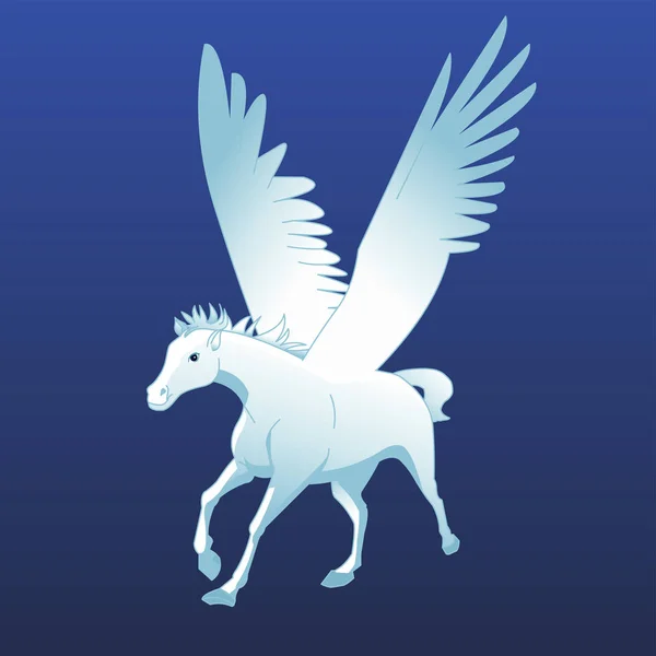 Pegasus Pływające Pływające Konia — Wektor stockowy
