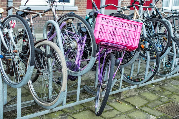 Bicycle on the street in Amsterdam, Holland