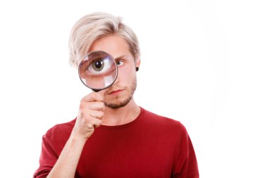 adam göz Büyüteç Büyüteç seyir tutar