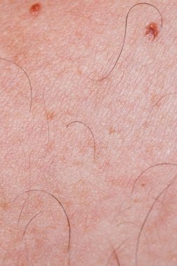 Closeup saçlı beyaz deri