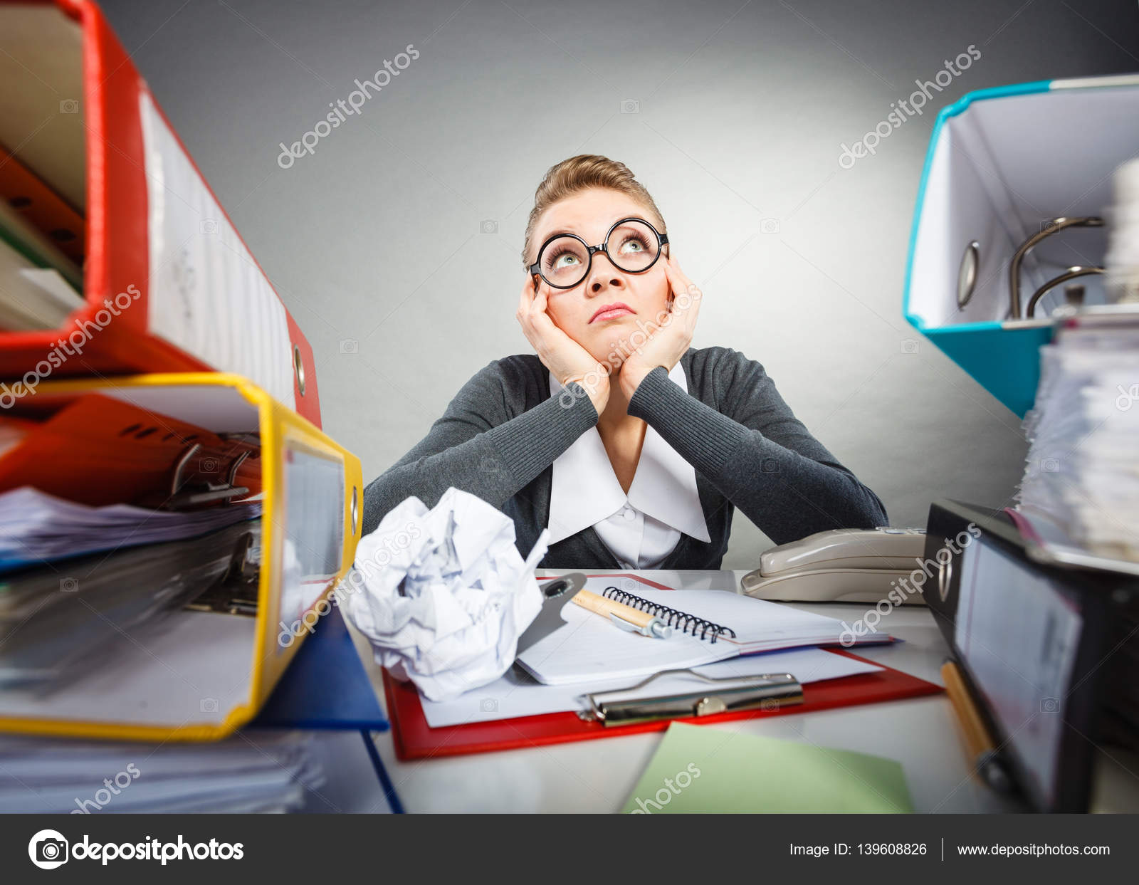 Bored Office Employee At Work Stock Photo C Anetlanda 139608826