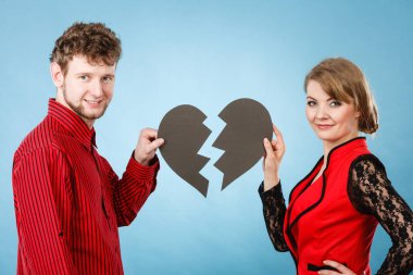 Çift sabitleme kalp gülümseyen.