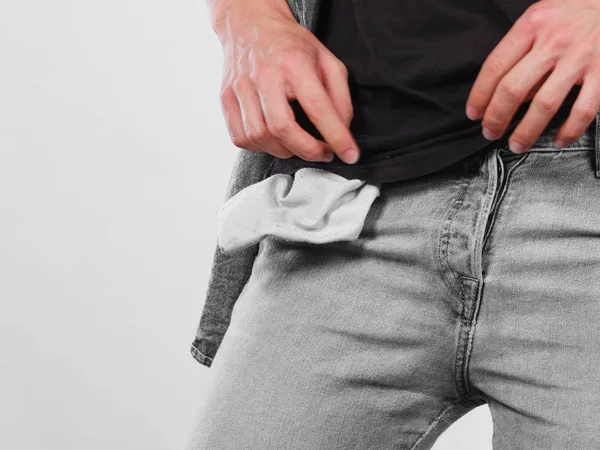 Male showing empty pockets — Stock Photo, Image