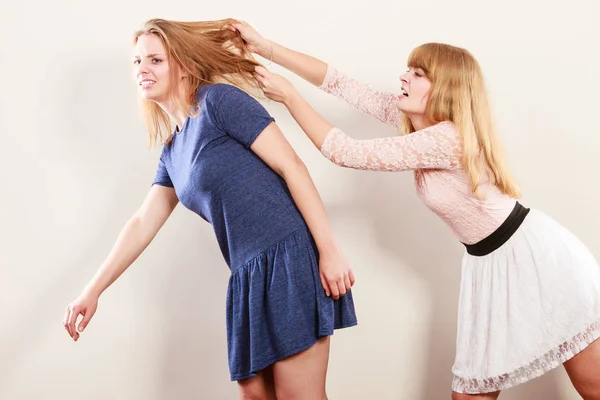 Aggressive mad women fighting each other. — Stock Photo, Image