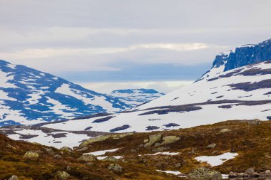 Norveç doğal dağ manzarası.