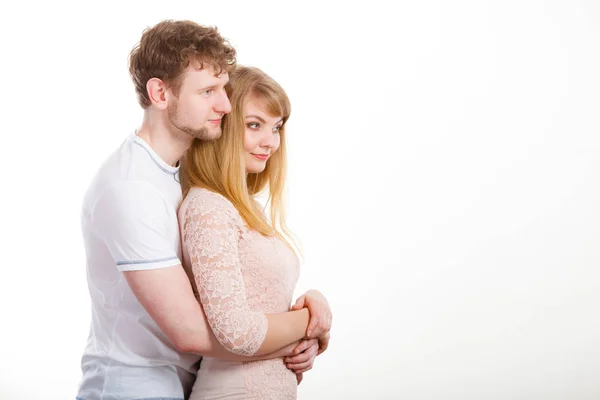 Happy enamoured couple hugging each other. — Stock Photo, Image