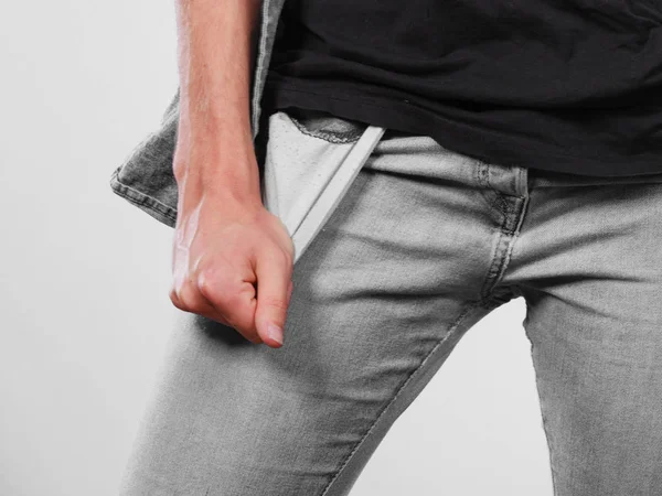 Male showing empty pockets — Stock Photo, Image