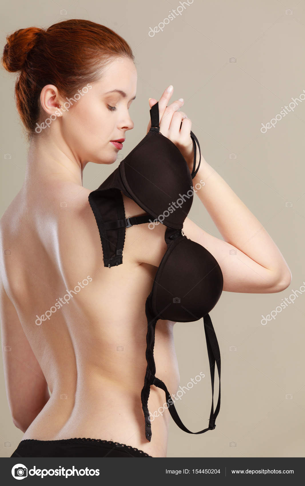 Naked women in bras
