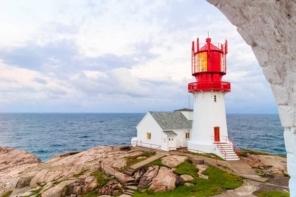 Farol de Lindesnes em Noruega — Fotografia de Stock