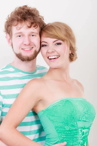 Cheerful young couple portrait — Stock Photo, Image