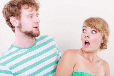  geniş gözlü çift ifade açık ağız şaşırttı