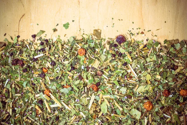 Bermacam-macam herbal medis alami batas pinggiran — Stok Foto