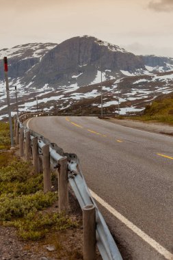 Yol manzara Norveç dağlarında