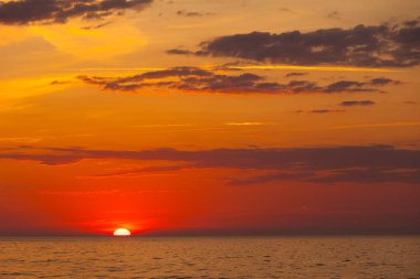Deniz günbatımı pastoral shot