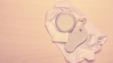 Pedikür aksesuarları araçları Üstten Görünüm