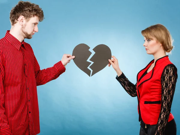 Kırık kalp breaking up Çift.