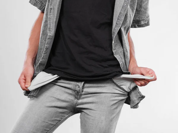 Male showing empty pockets — Stock Photo, Image