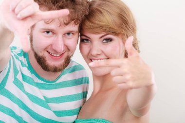 mutlu çift çerçeve el ile yapma