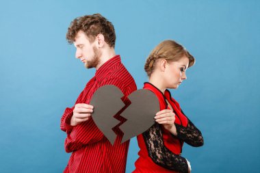 Kırık kalp breaking up Çift.