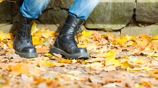 Homem de botas pretas . — Fotografia de Stock