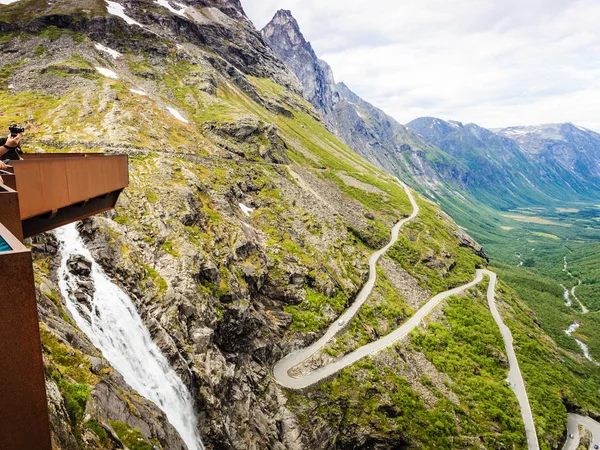 Norveç'te Trollstigen bakış açısı — Stok fotoğraf
