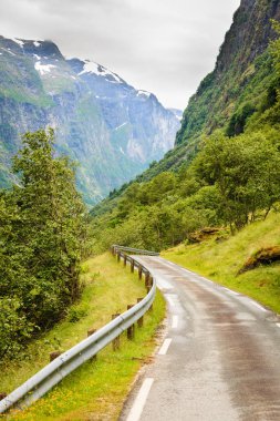 yol Norveç dağlarında
