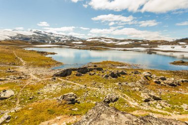 Mountains landscape. Norwegian route Sognefjellet clipart