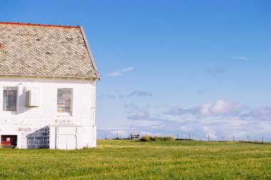 Norveç'te Obrestad deniz feneri.
