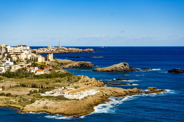 地中海海岸景观 覆盖穆尔西亚地区的海岸线 旅游胜地 卡波德帕洛斯的卡拉罗纳 — 图库照片