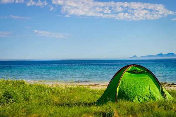 Tenda Riva Mare Estate Campeggio Sulla Riva Dell Oceano Arcipelago — Foto Stock