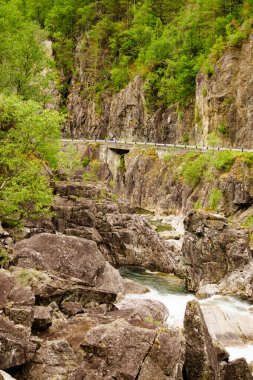Sauda bölgesindeki tüm madenler. Norveç ulusal turizm rotası Ryfylke.